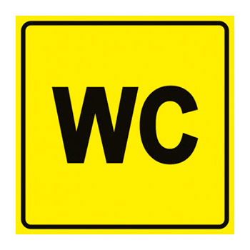 Визуальная пиктограмма «Туалет, WC», ДС57 (полистирол 3 мм, 150х150 мм)